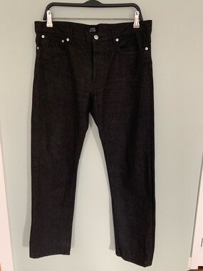 A.P.C. Black Straight Jeans for Men